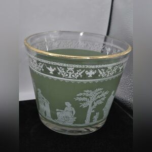 Jeannette Hellenic Snack Bowl 5” Tall Grecian Jasperware Set Vintage 1950s